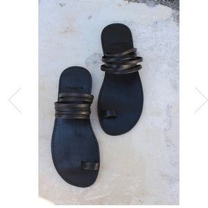 By James Leather sandal